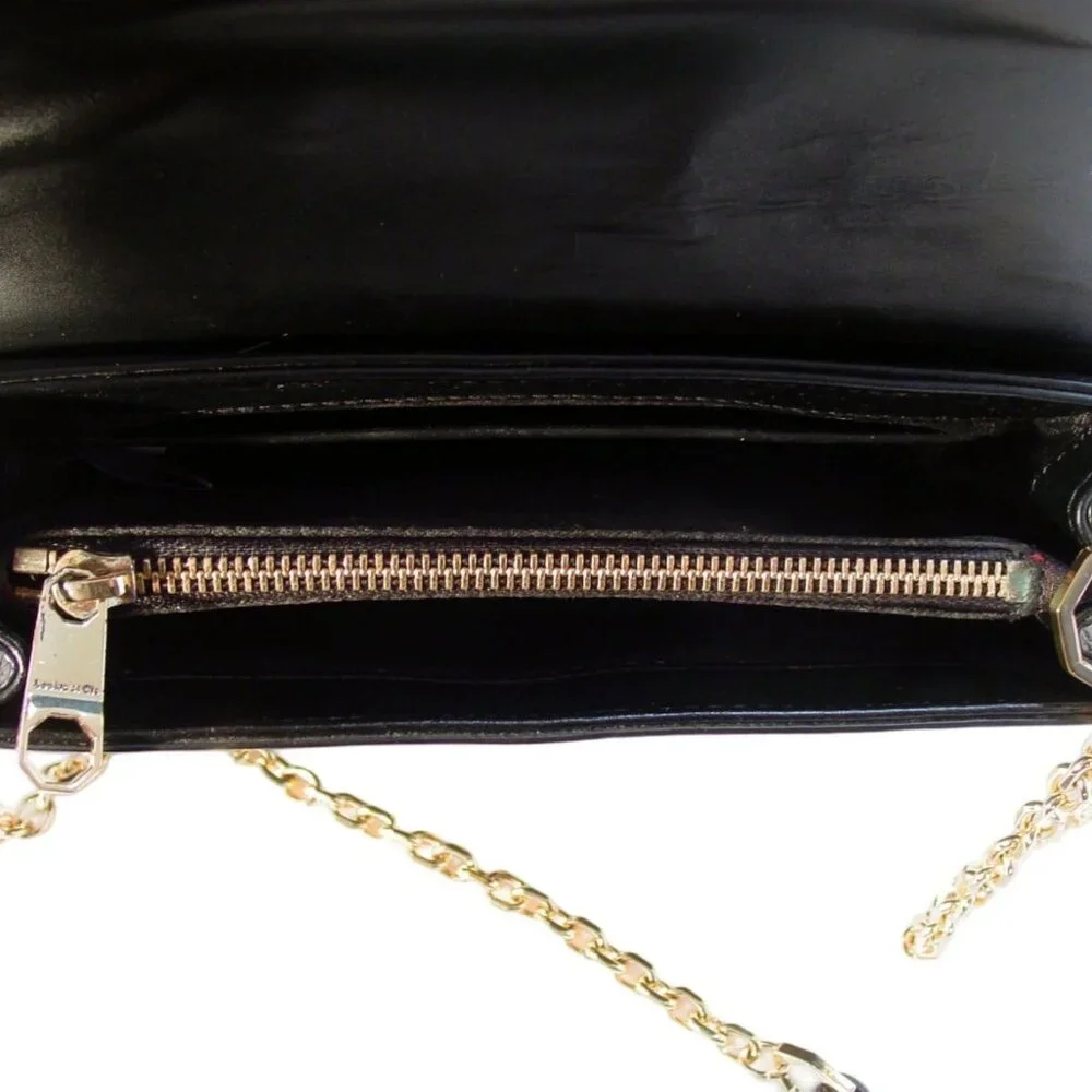 LOUISE et CIE Jael $278 Leather Crossbody Gold Chain Strap Bag - Picture 7 of 9
